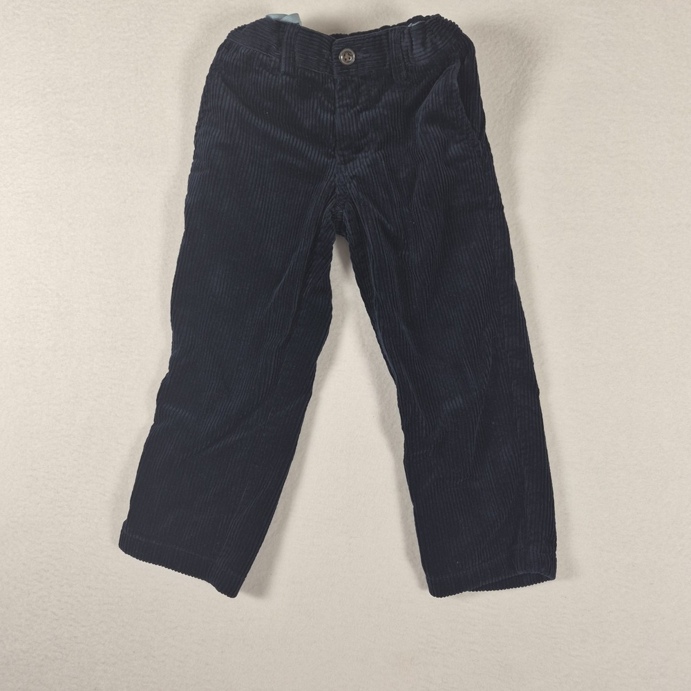 Polo Ralph Lauren Boys Size 2 (2T) Navy Blue Corduroy Adjustable Waist
